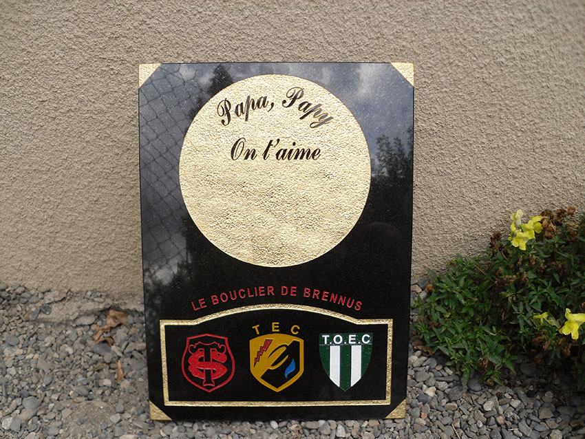 Plaque souvenir personnalisée