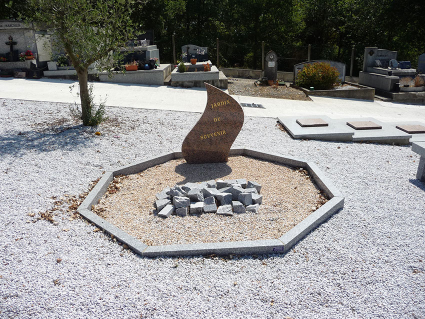 Jardin du souvenir au cimetière